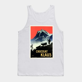 CHOCOLAT KLAUS by Carl Moos Vintage Swiss Chocolate Drink Advertisement Tank Top